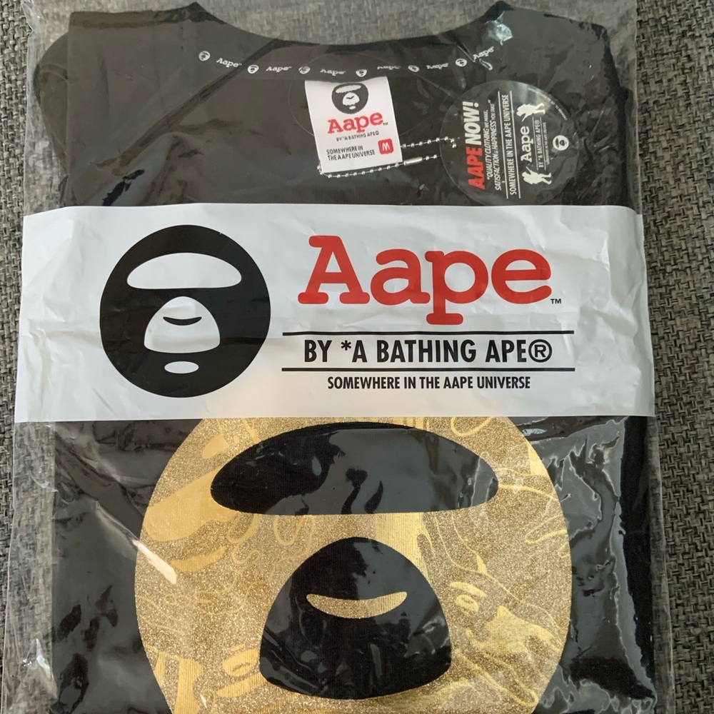 Aape by a bathing ape black tee